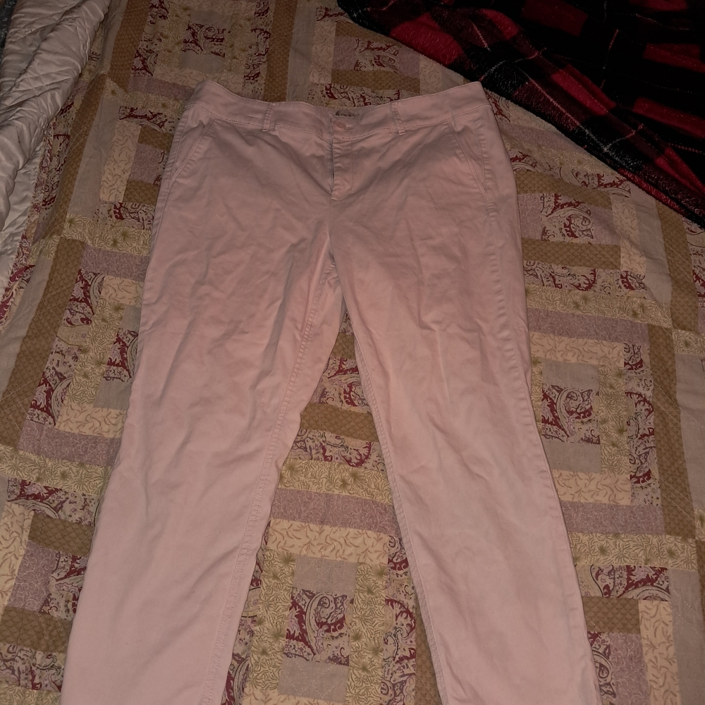 LOFT Soft Pink Straight Leg Jeans